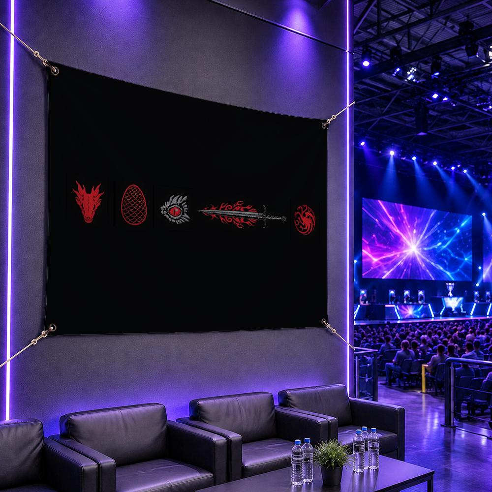 Esports Gaming House - Ünlü Klan H-House TargaryenS Bayrakları Oyun