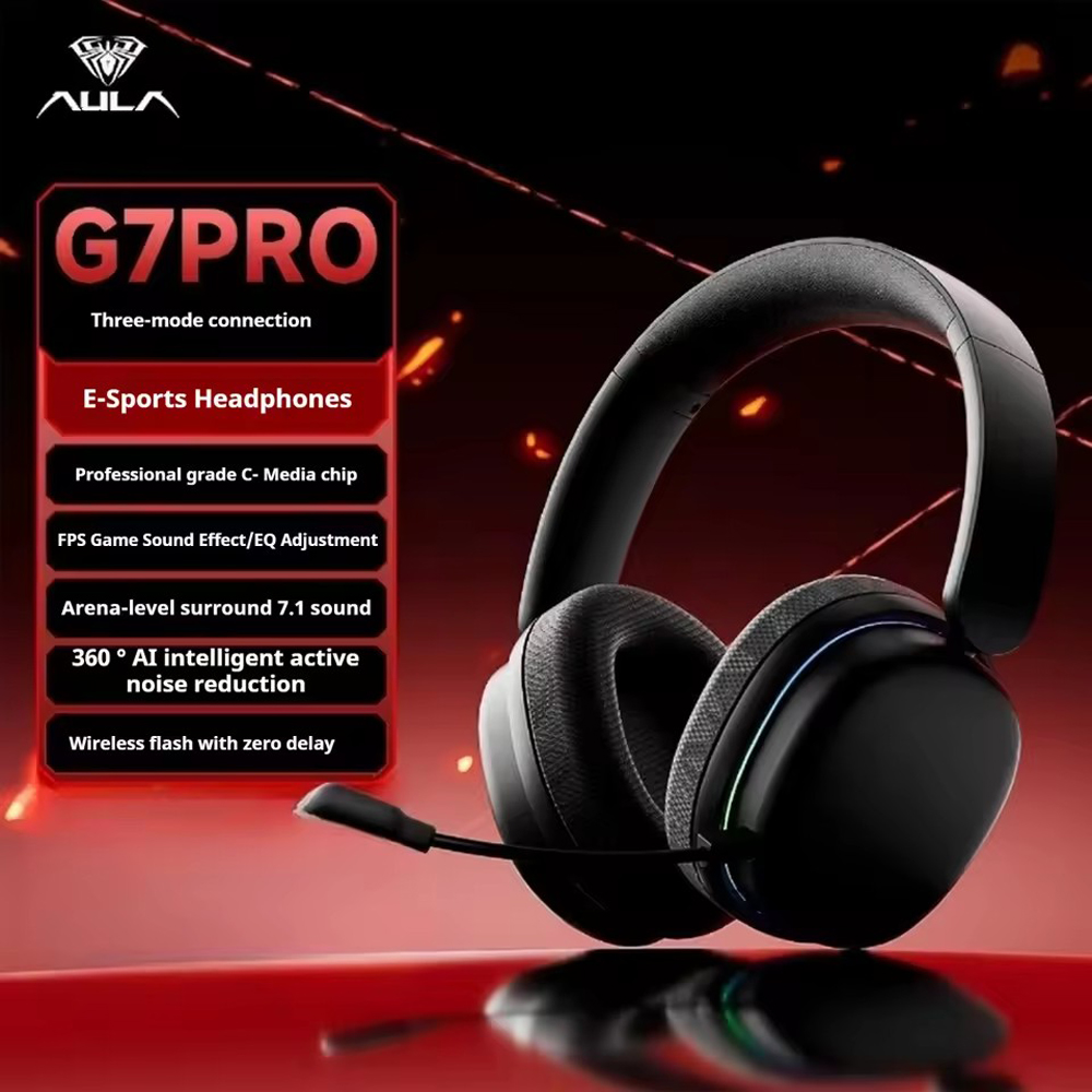 Esports Gaming Video - AULA G7Pro Kablosuz Bluetooth Kulaklık Üç