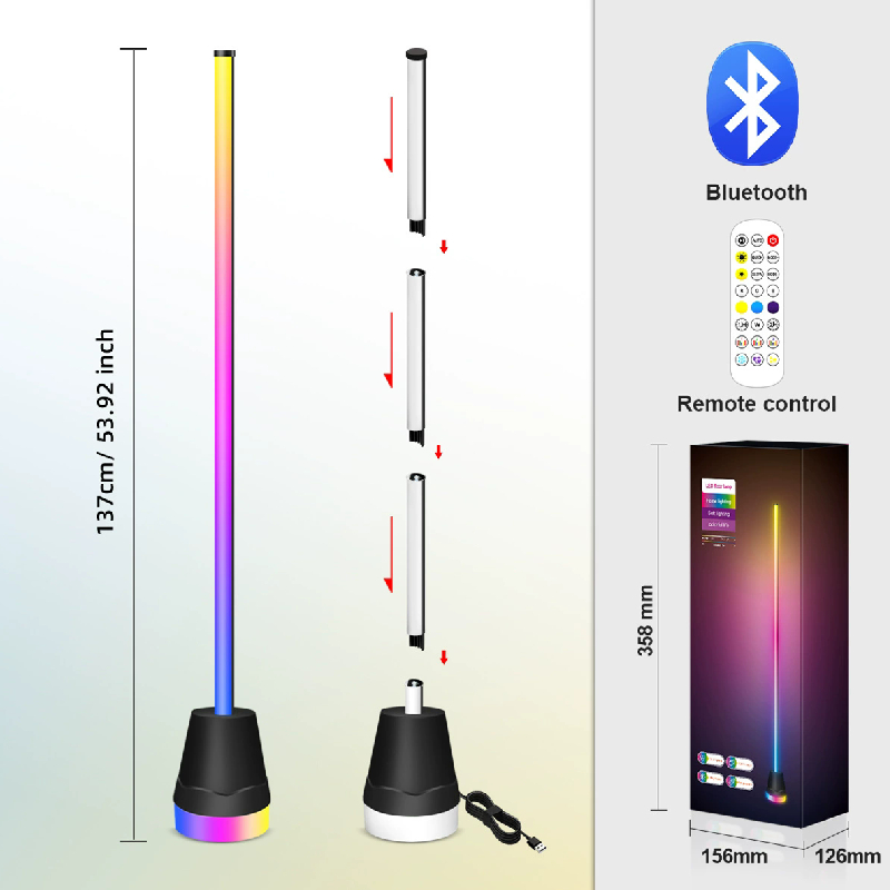 Esports Gaming Remote - 2026 RGB Zemin Lambası Bluetooth LED