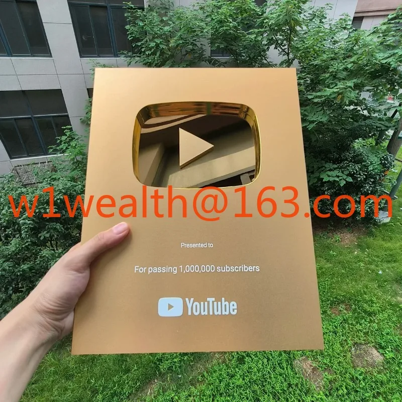 Esports Gaming Trophy - özel YouTube ödülü Altın özelleştirilmiş isim